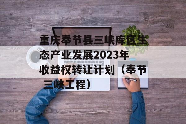 重庆奉节县三峡库区生态产业发展2023年收益权转让计划（奉节 三峡工程）