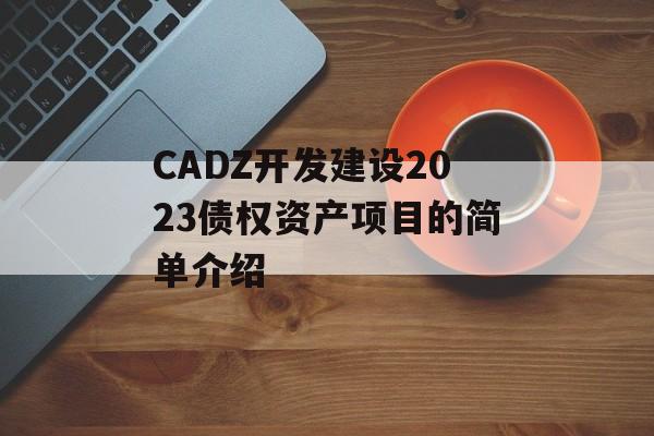 CADZ开发建设2023债权资产项目的简单介绍